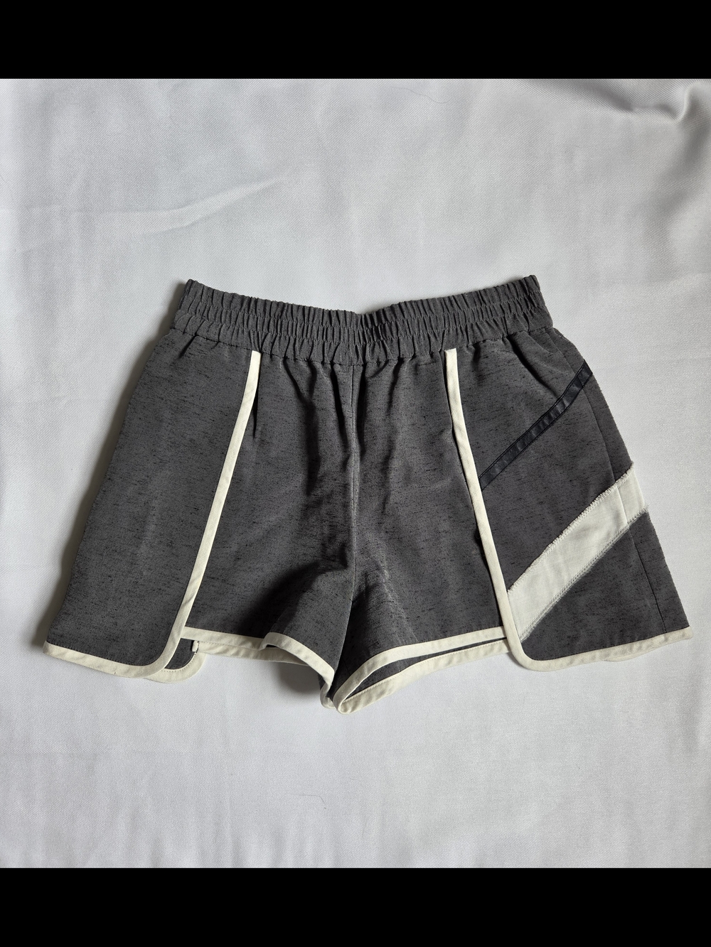 Jonathan Simkhai Gray Satin Women’s Shorts Size S